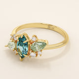 Blue Topaz Engagement Ring - BRENNMORE 