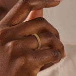 14K SOLID GOLD MILGRAIN BRAIDED VINTAGE WEDDING RING FOR WOMEN