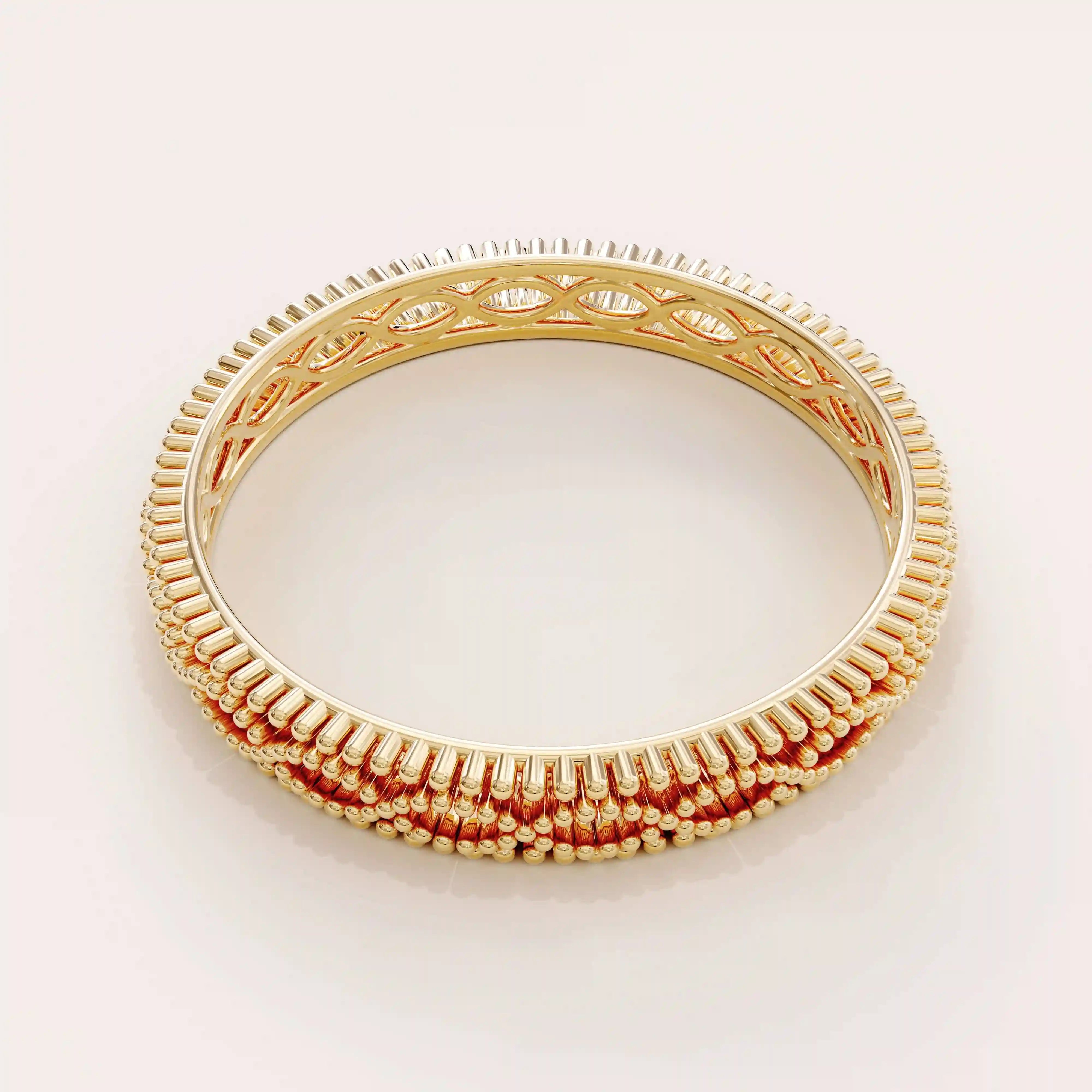 14K SOLID GOLD MILGRAIN BRAIDED VINTAGE WEDDING RING FOR WOMEN