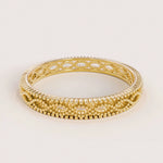 14K SOLID GOLD MILGRAIN BRAIDED VINTAGE WEDDING RING FOR WOMEN