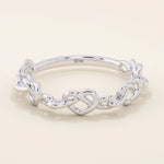 TWISTED WIRE HEART STACKING RING IN GOLD