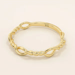 TWISTED WIRE STACKING RING IN 14K SOLID GOLD