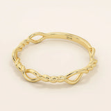 TWISTED WIRE STACKING RING IN 14K SOLID GOLD