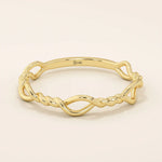 TWISTED WIRE STACKING RING IN 14K SOLID GOLD