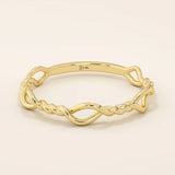 TWISTED WIRE STACKING RING IN 14K SOLID GOLD
