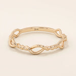 TWISTED WIRE STACKING RING IN 14K SOLID GOLD