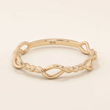 TWISTED WIRE STACKING RING IN 14K SOLID GOLD