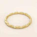 14k solid gold ultra thin stacking chain ring for women