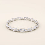 14k solid gold ultra thin stacking chain ring for women