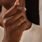 14K SOLID GOLD ULTRA THIN PLAIN SIMPLE STACKING RING