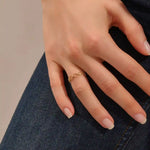 14K SOLID GOLD MILGRAIN HEXAGON WEDDING RING FOR WOMEN