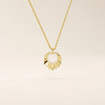 14k solid gold unique burst shape pave moissanite pendant necklace for women