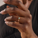 vintage design double lab grown birthstone pink and blue gemstone engagement ring for women