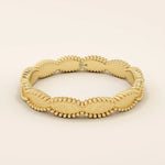 UNISEX DESIGN 14K SOLID GOLD TEXTURED WAVY MILGRAIN WEDDING BAND