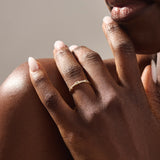 Trio Baguette Dainty Wedding Ring