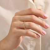 Faceted Wedding Ring in 14k Gold