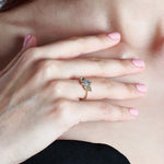 Ice Blue Opal Engagement Ring - BRENNMORE 