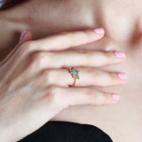 Ice Blue Opal Engagement Ring - BRENNMORE 