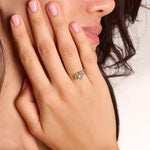 Ice Blue Opal Engagement Ring - BRENNMORE 