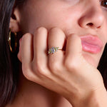 Ice Blue Opal Engagement Ring - BRENNMORE 