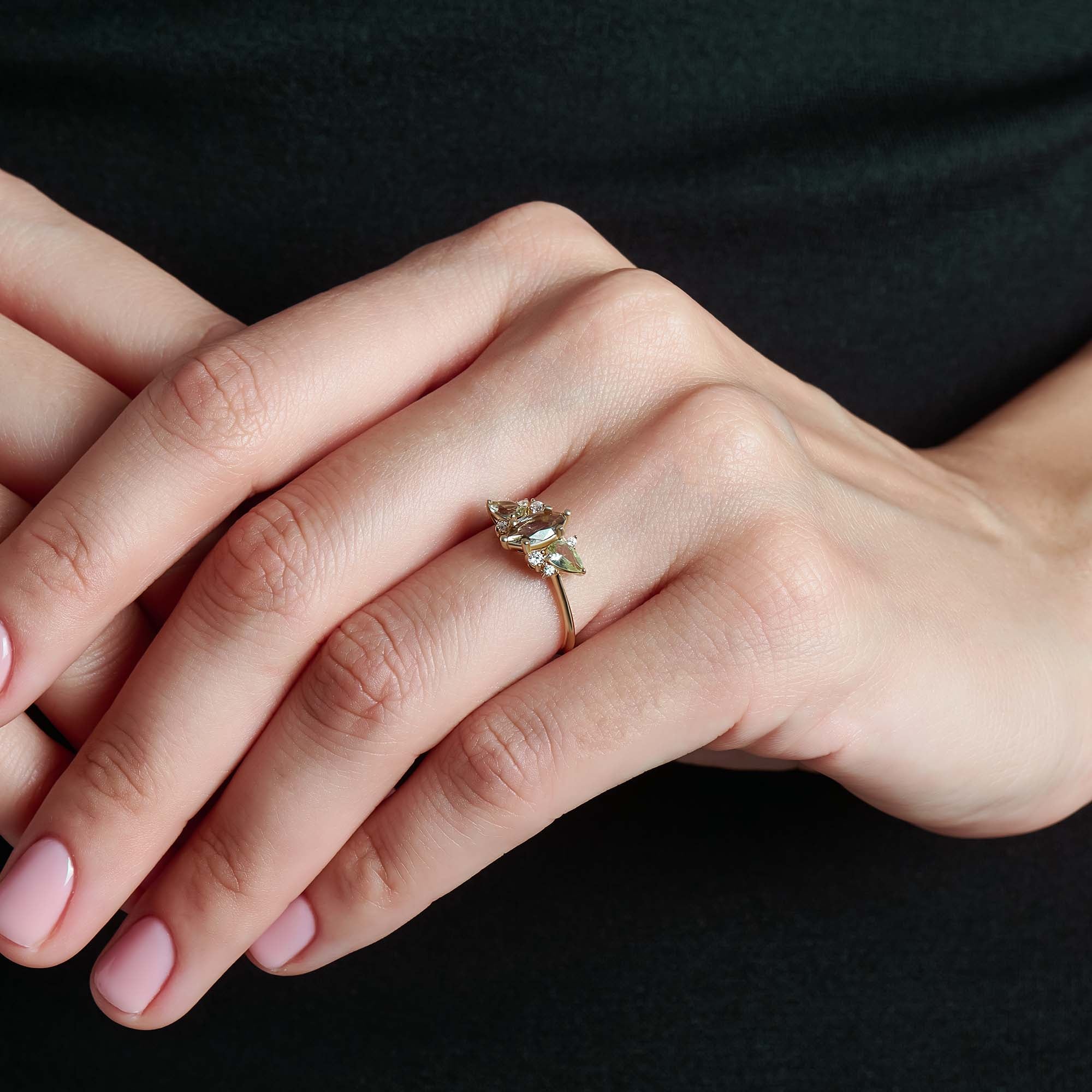 Smoky Grey Engagement Ring - BRENNMORE 