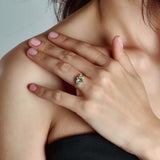 Blue Topaz Engagement Ring - BRENNMORE 