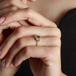 Blue Topaz Engagement Ring - BRENNMORE 