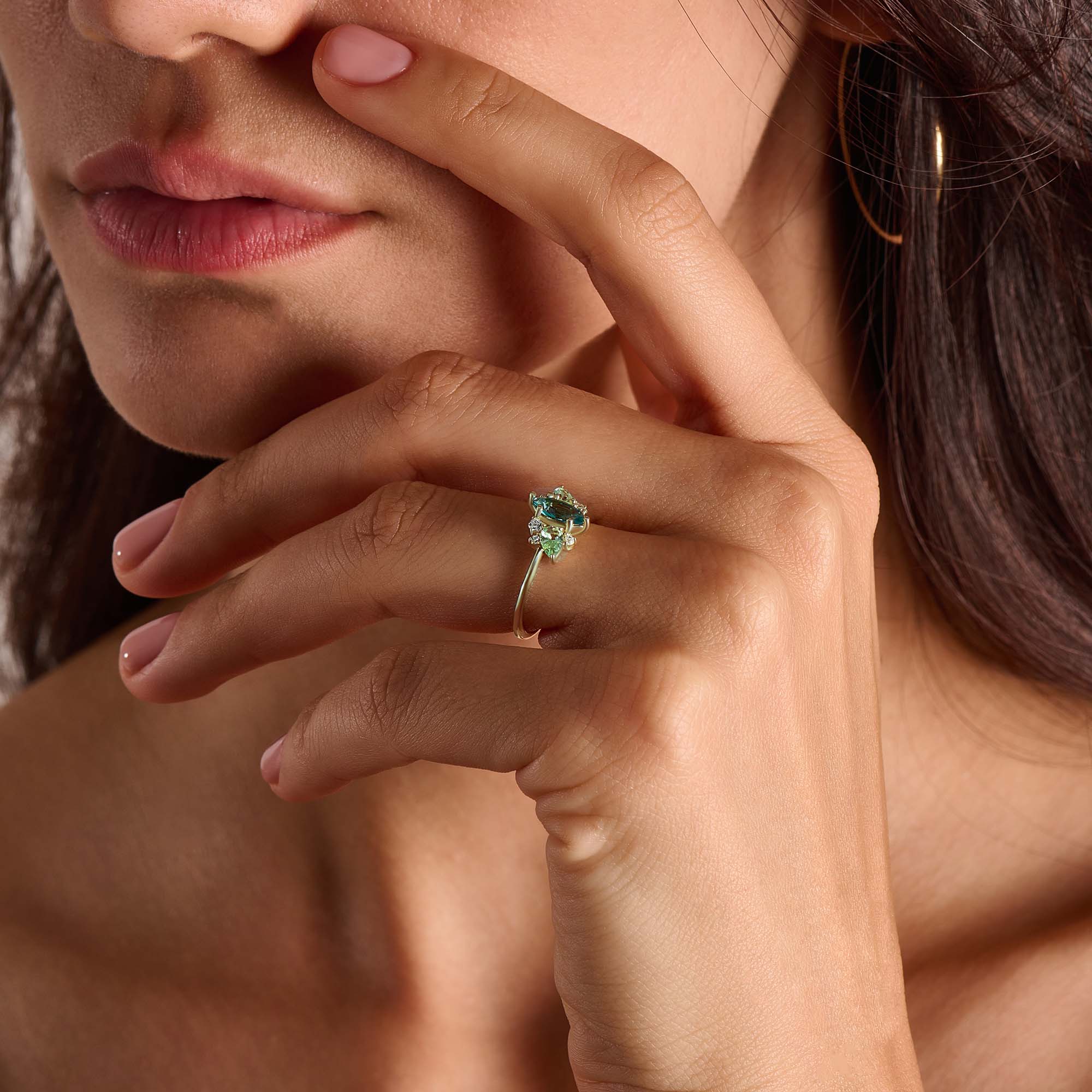 Blue Topaz Engagement Ring - BRENNMORE 