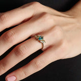 Blue Topaz Engagement Ring - BRENNMORE 