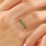 Baguette Emerald Wedding Ring