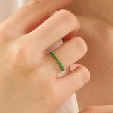 Baguette Emerald Wedding Ring