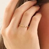 14k Gold Sapphire Rosary Ring