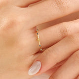 14k Gold Sapphire Rosary Ring