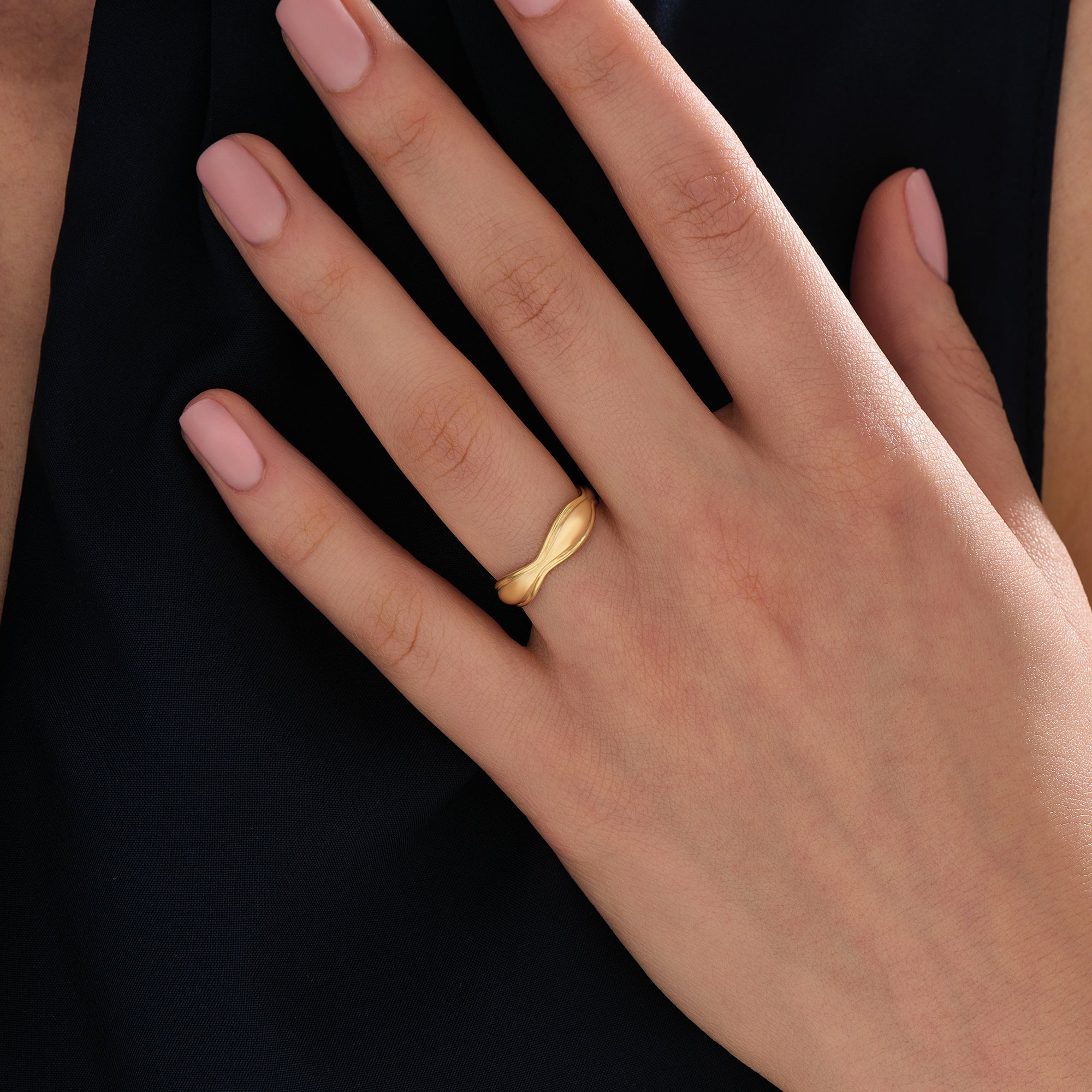 Simple Bumpy Wedding Band - BRENNMORE 