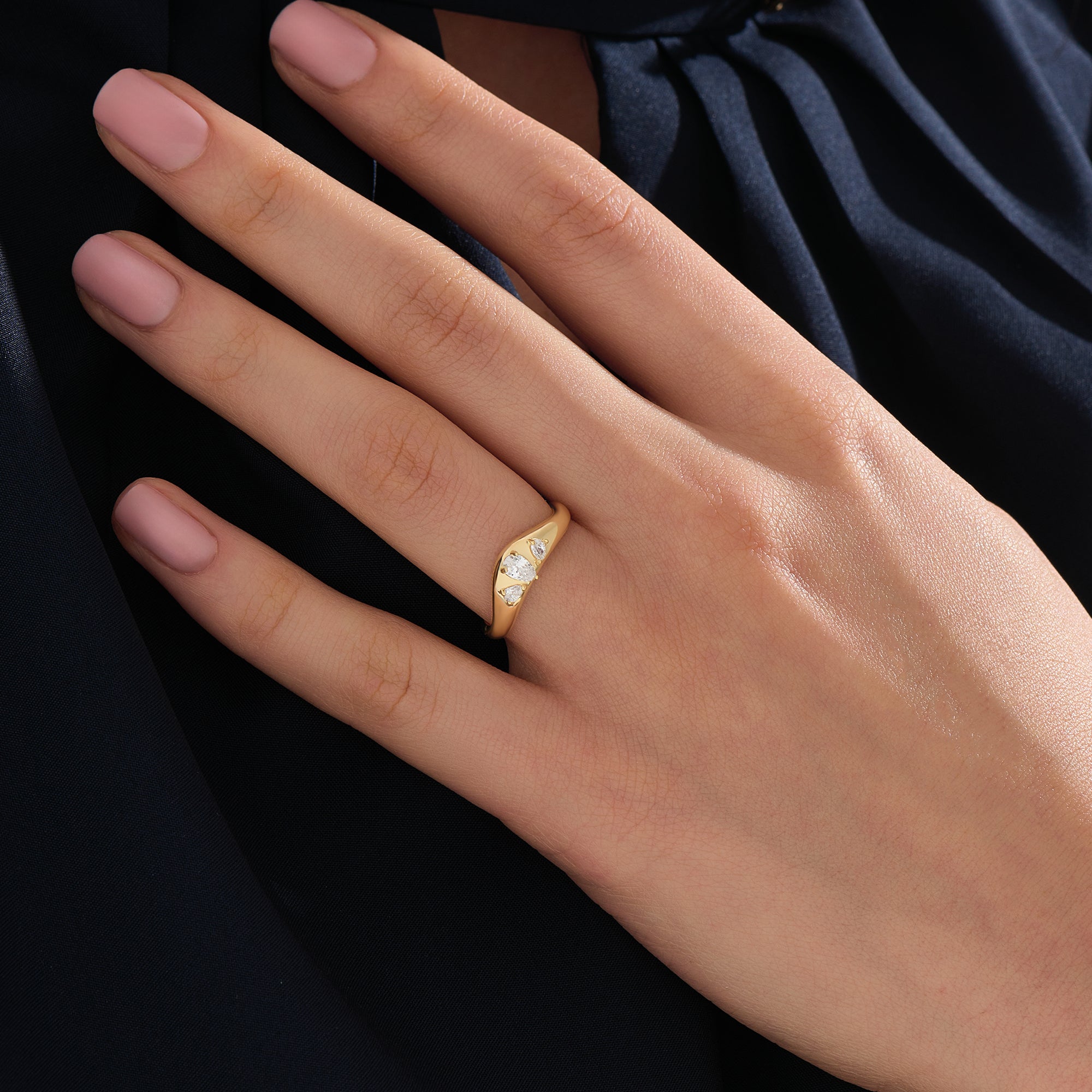 Bezel Dome Curve Ring - BRENNMORE 