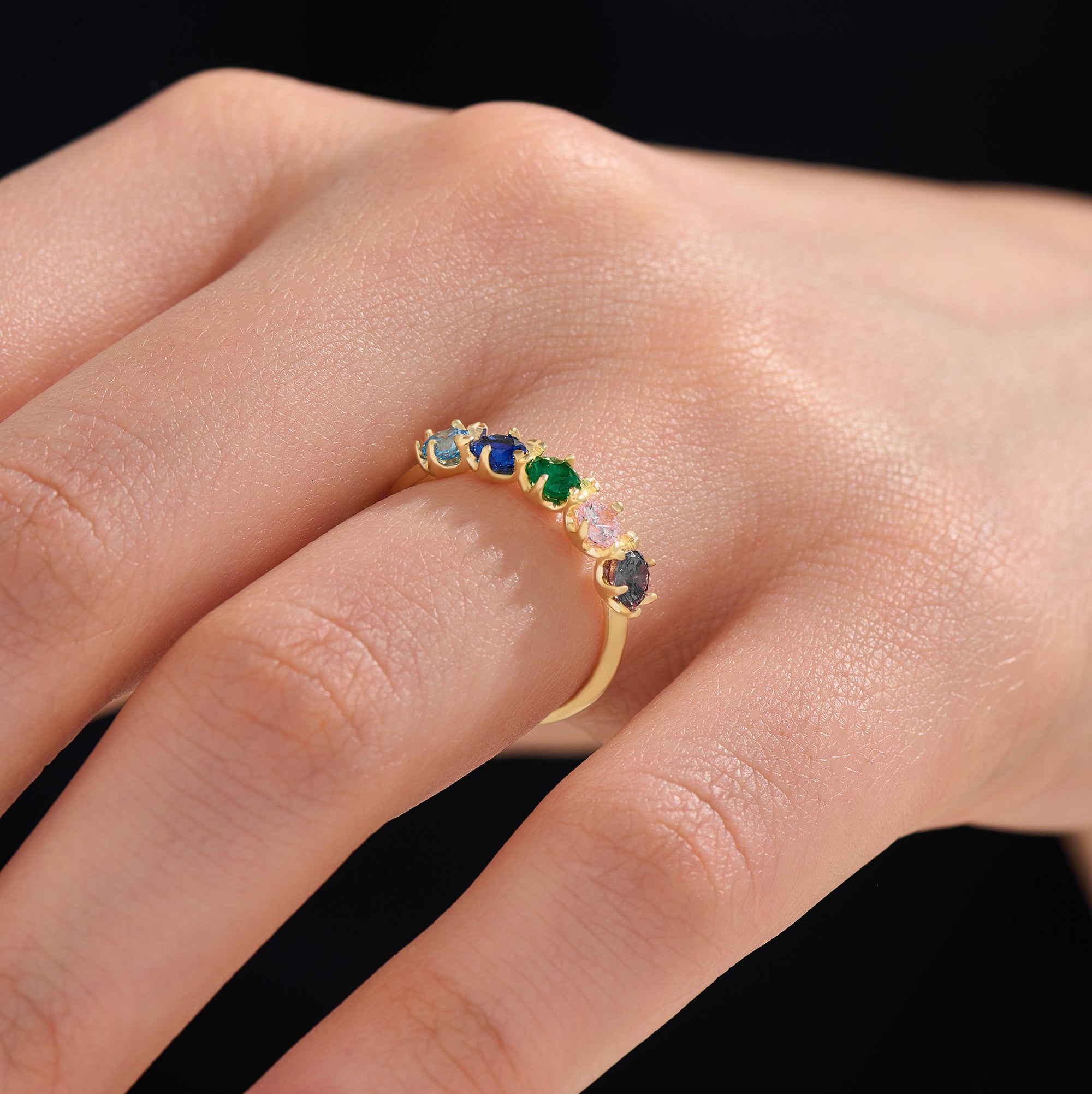 5 Colorful Gemstone Ring - BRENNMORE 