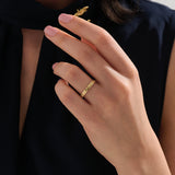 Sun Patterned Wedding Band - BRENNMORE 