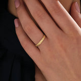 Leaf Patterned Wedding Band