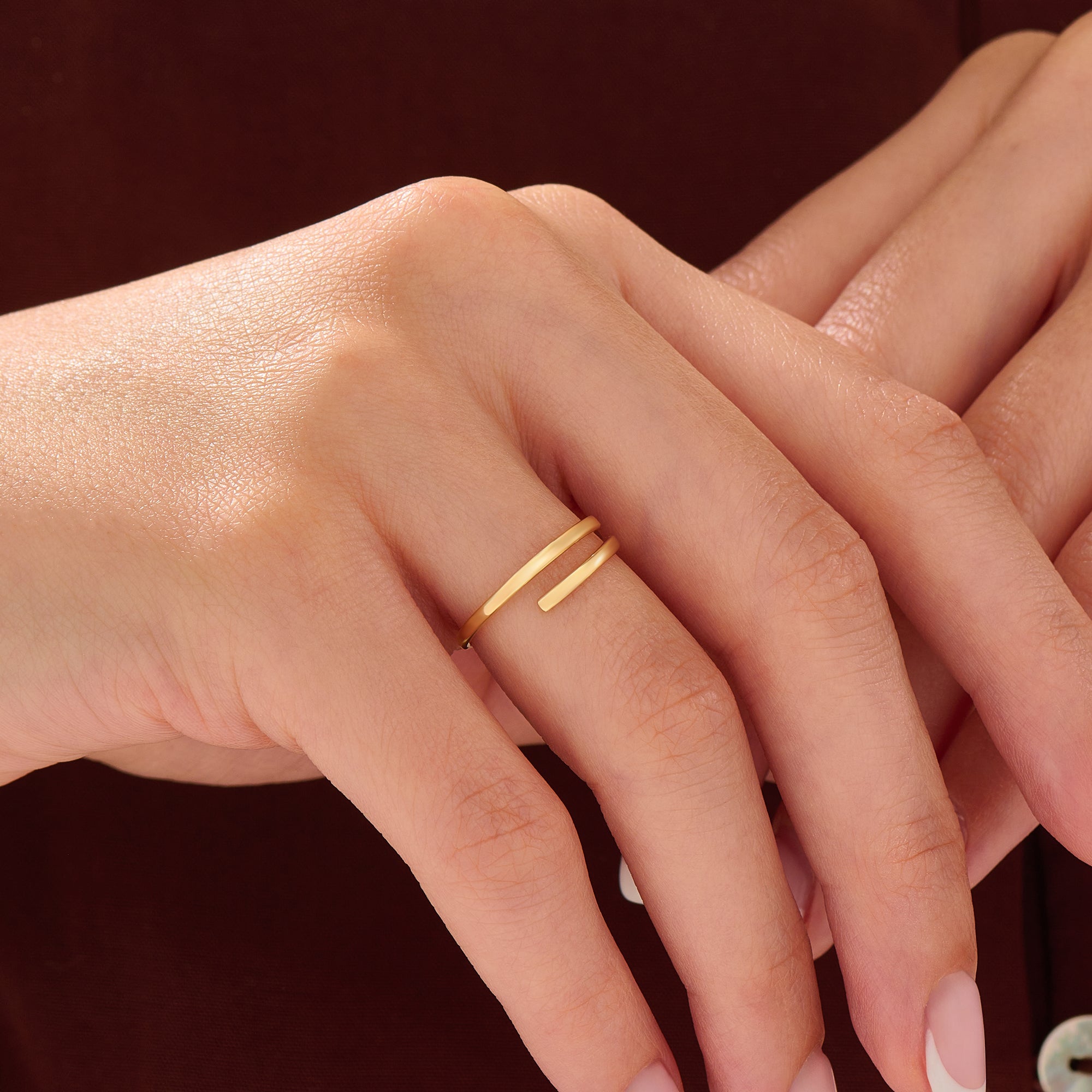 14k Gold Vermeil Spiral Ring My Store