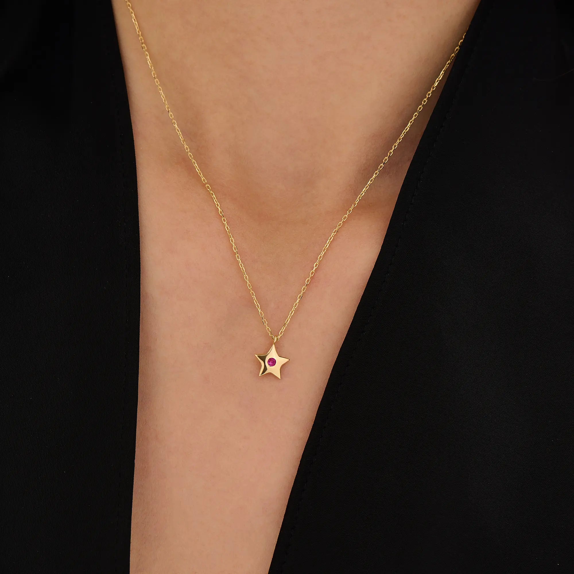 Pink Ruby Star Necklace My Store