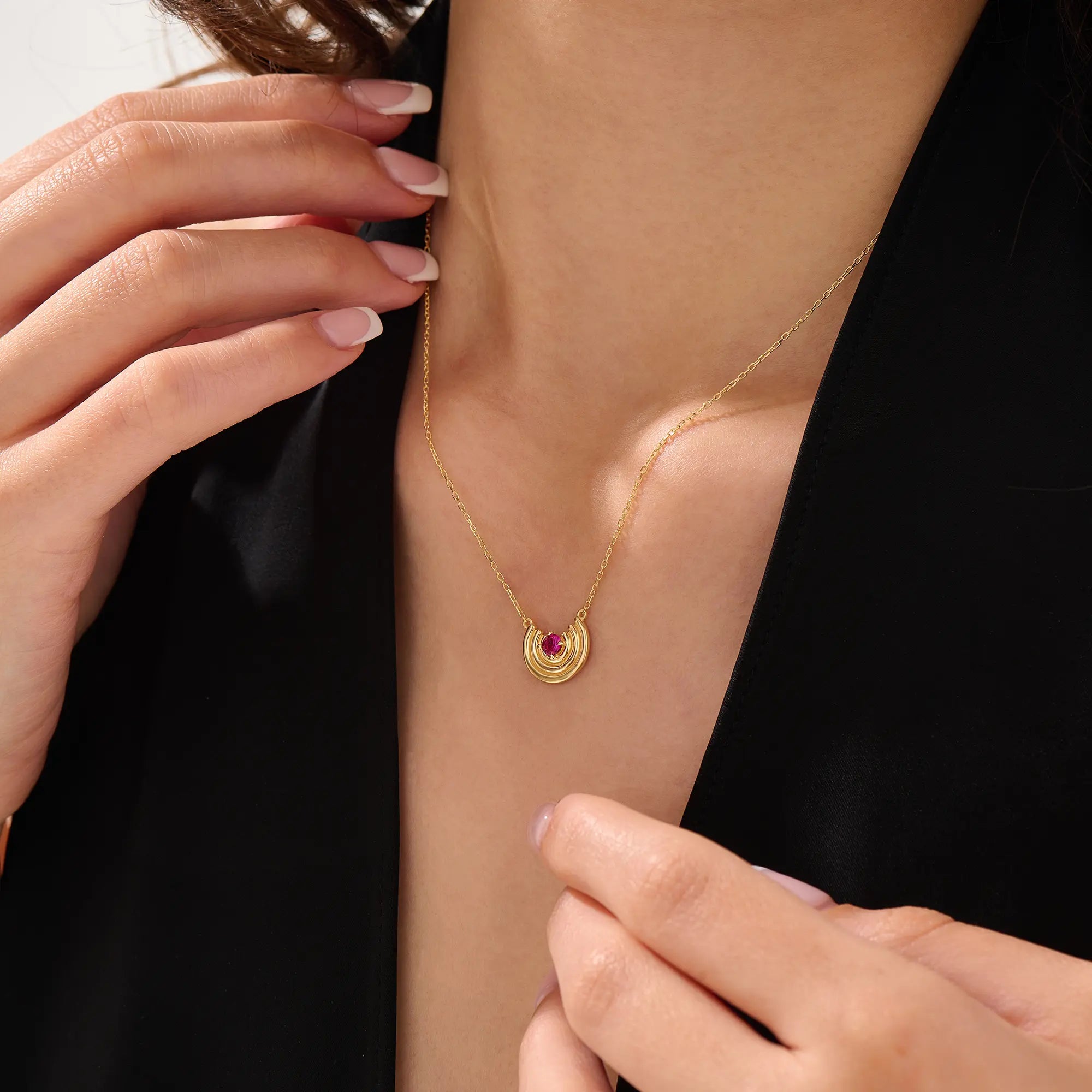 Womens Unique Ruby Necklace My Store