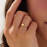 Oval Star Signet Ring