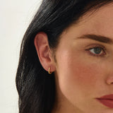 Channel Set Hoop Earrings