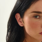 Mixed Cut Gold Stud Earrings