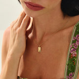 Vintage Rectangle Vermeil Necklace