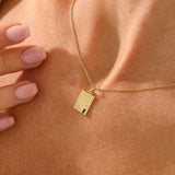 Vintage Rectangle Vermeil Necklace