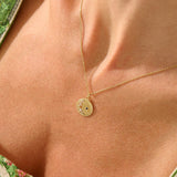 Mixed Cut Moon Vermeil Necklace