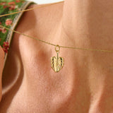 Palm Leaf Vermeil Necklace