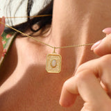 Opal Vermeil Pendant Necklace
