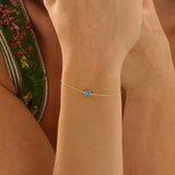 Oval Blue Topaz Bracelet